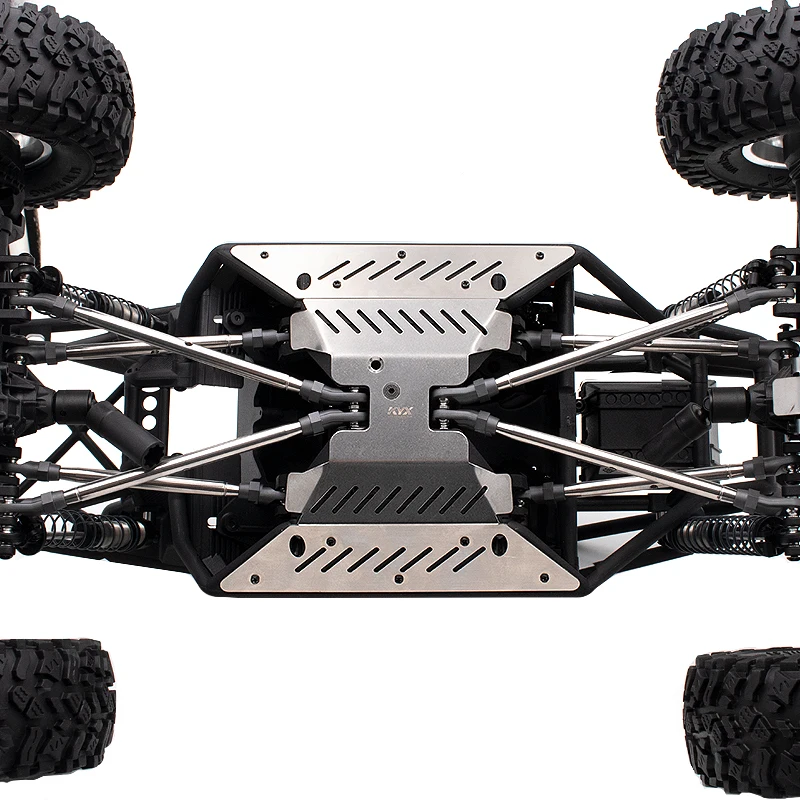 KYX Stainless Steel Shield Armor Chassis Plate Side Plate Axle Skid Plate for Axial Capra UTB Crawler Car