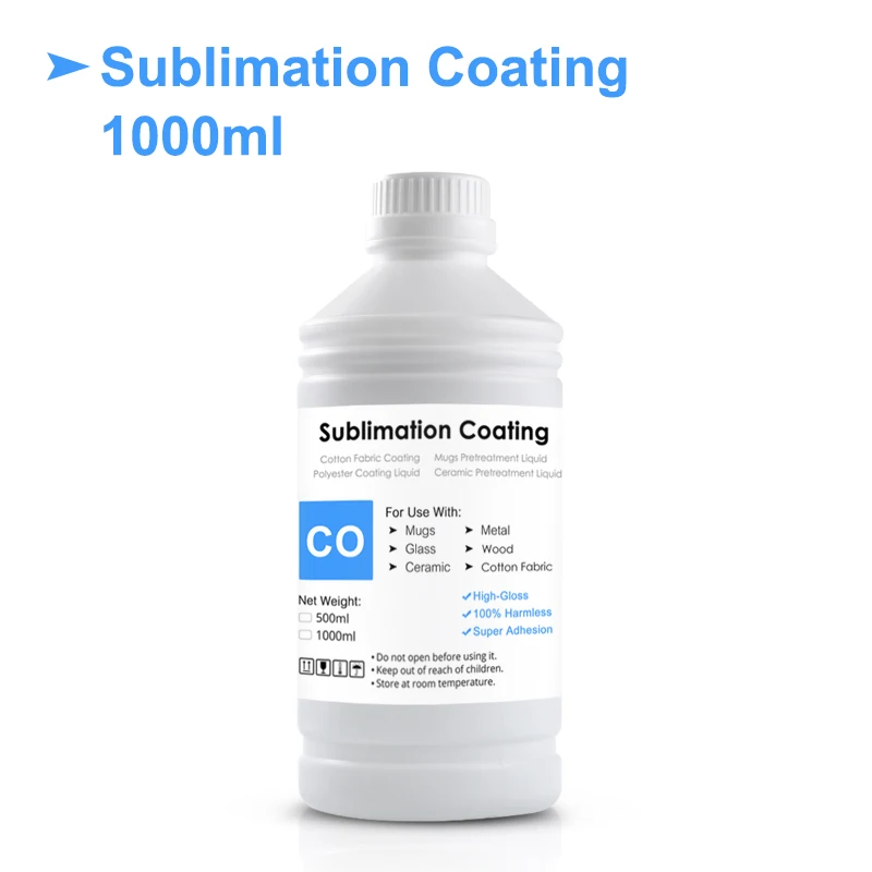 1000ML Universal Sublimation Coating Pretreatment Liquid Fluid For Mug Glass Ceramic Wood Crystal Metal Acrylic PVC Stone