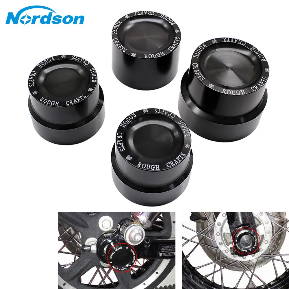 

Nordson Motorcycle Rough Craft Carving Front Rear Axle Nut Covers Caps For Harley Sportster XL883 XL1200 Dyna Touring V-Rod