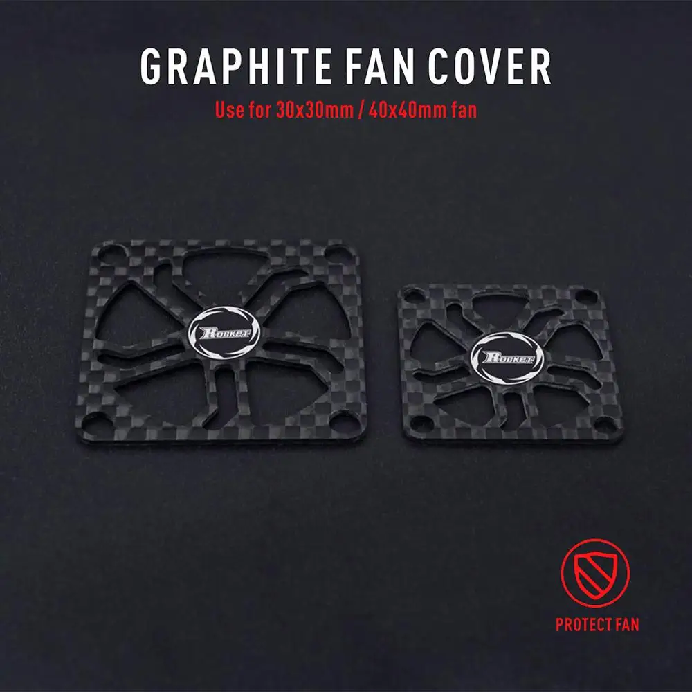 Rocket Koelventilator 30Mm 40Mm Carbon Cooling Fan Cover Voor Rc Motor Esc Koelventilator Beschermhoes Guard