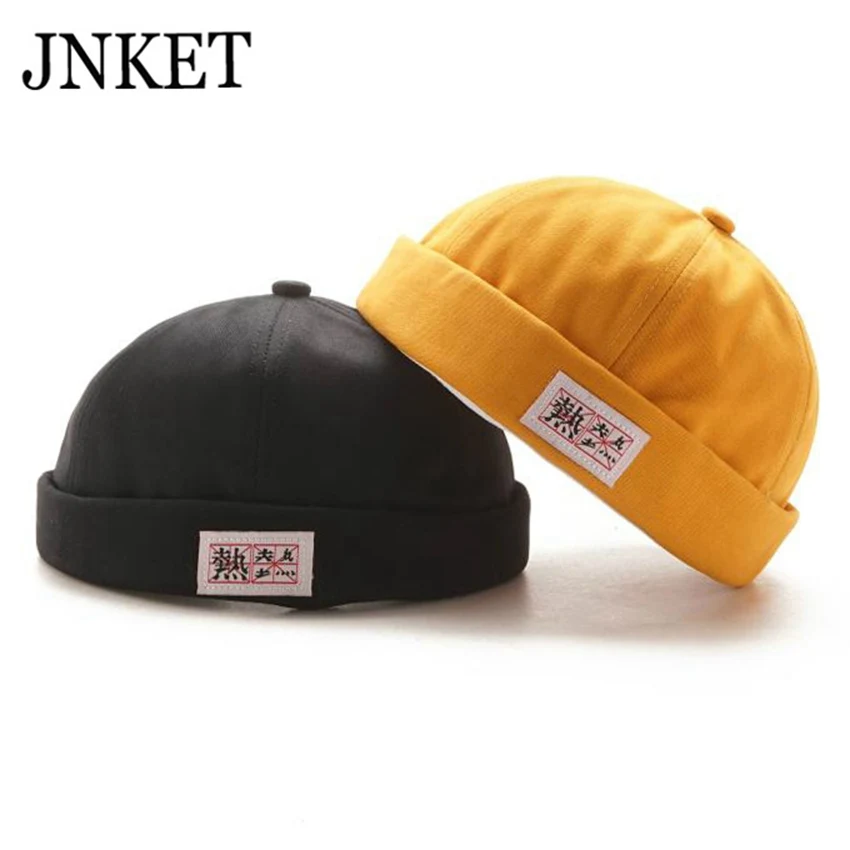 JNKET  Casual Skullcap  Beanies Hat Men Women  Hip Hop Hat Pumpkin Hat Foldable  Brimless Hat Bonnet Sailor Hat Adjustable Hat