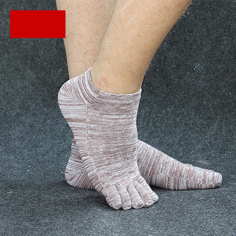 Colorful 5 Finger Socks Ankle Men Pure Cotton Fashion Vintage Breathable,Deodorant No Show Invisible Toe Happy Socks Summer