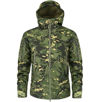 Vestes de randonnée hommes Camouflage veste tactique automne hiver peau de requin coque souple veste imperméable coupe-vent