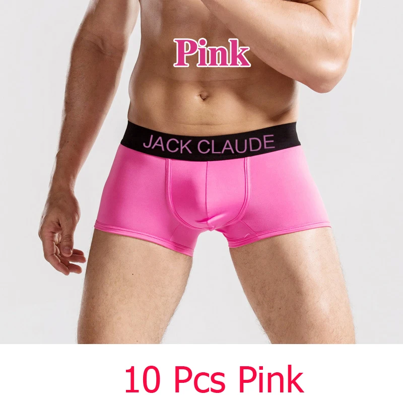 10 Pcs Jack Claude Heren Ondergoed Boxers Merk Mannen Boxer Shorts Modal Sexy Cueca Boxer Mannen 10 Pcs Ondergoed Mannelijke onderbroek