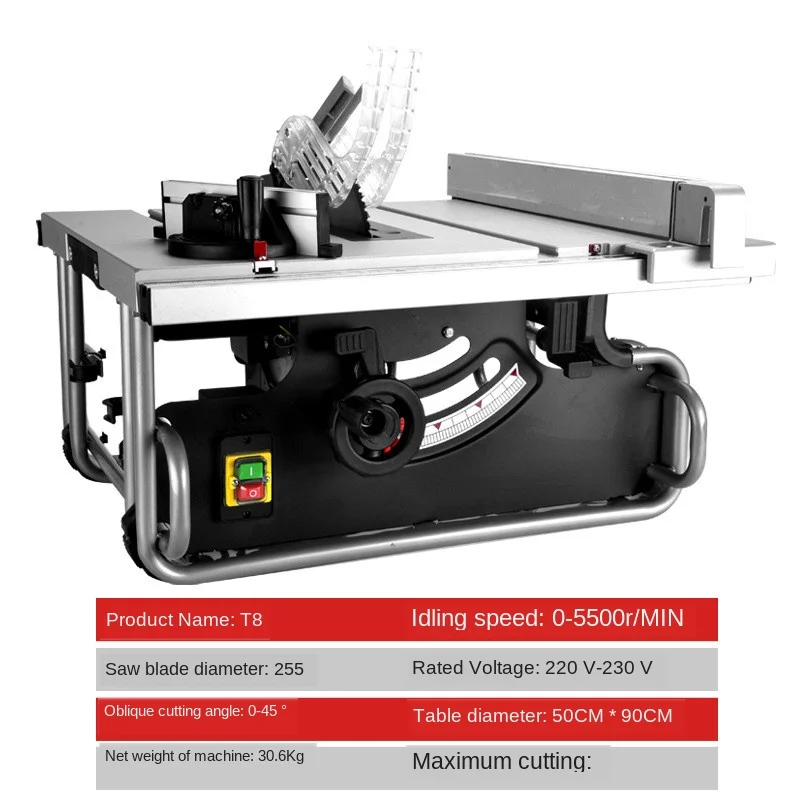 10 inch table saw multifunctional  cutting machine woodworking cutting machine  small household