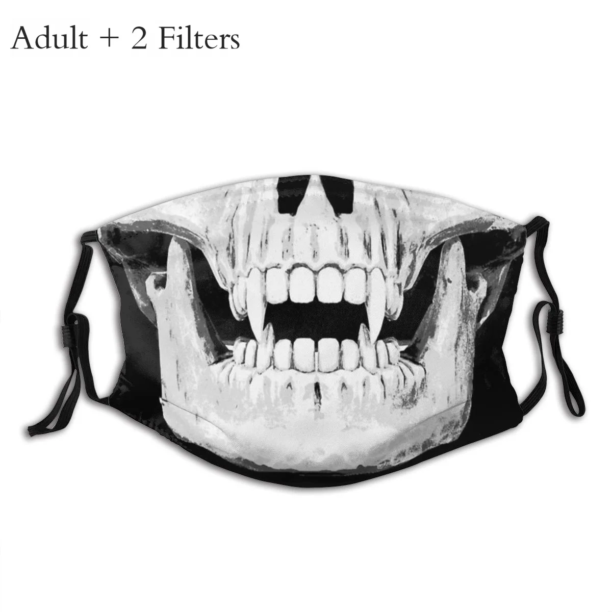 Máscaras de tela de calavera de terror, máscara Facial de vampiro, amante del Horror, máscara de Halloween, cubierta de boca con filtros, protección Facial