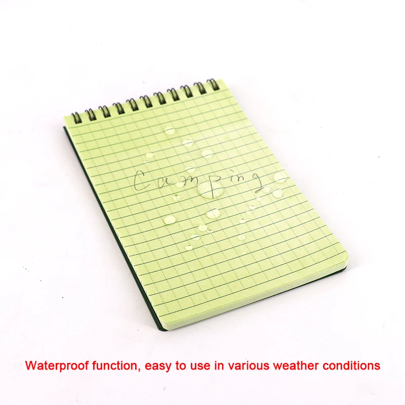 Small  Outdoors Camping Tactical Notebook Universal Pattern All Weather Tearproof Waterproof Writing Paper Note Book