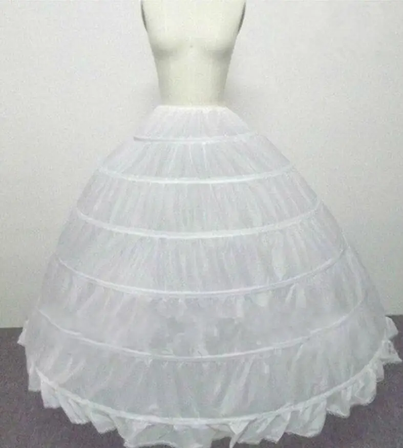 Wedding Accessories Petticoat  Ball Gown  Underskirt 6 Hoops Skirt Petticoats In Stock