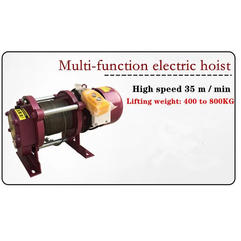 380V Multi-function electric hoist high speed 35 m/min  small crane small electric  hoist lifting weight: 400KG to 800KG