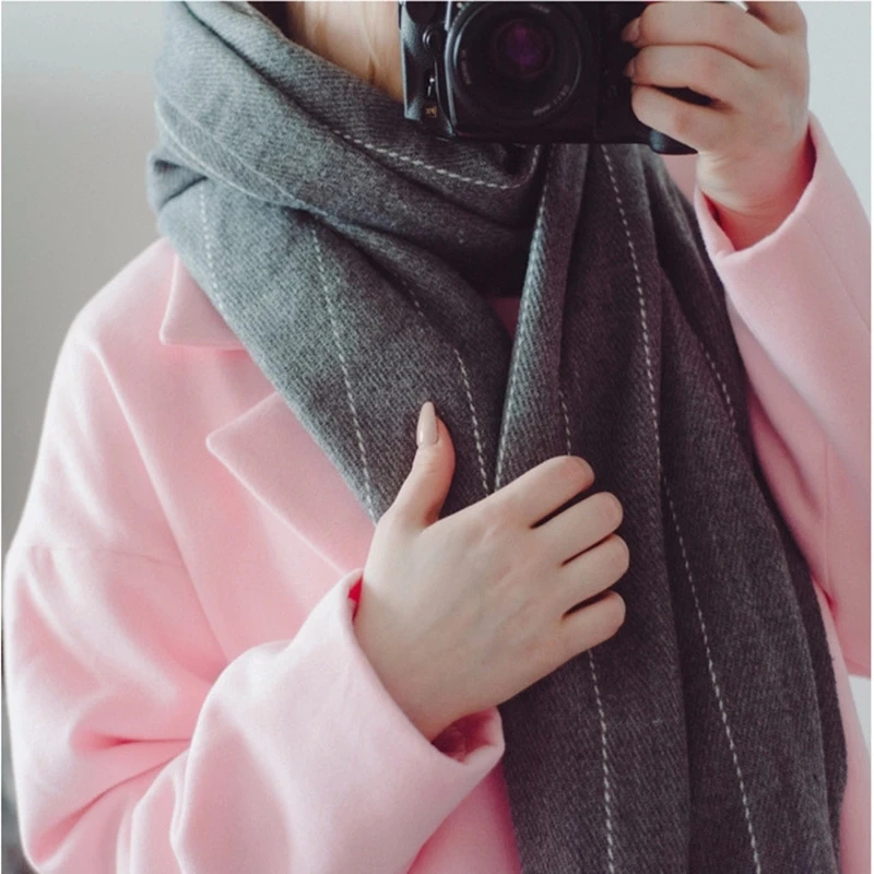 Za Solid Scarf Women bufandas mujer black fashion warm women scarf winter scarves wrap shawl Blanket Scarf Luxury Brand