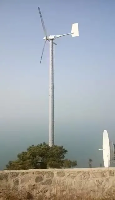 Fonte da fábrica 6 lâminas verde moinho de vento gerador turbina eólica