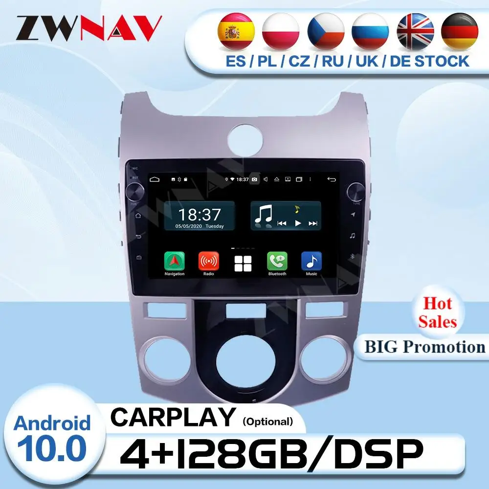 Carplay 2 Din Android For KIA Cerato 2008 2009 2010 2011 2011 2012 2013 Radio Receiver Audio Stereo GPS Video Player Head Unit