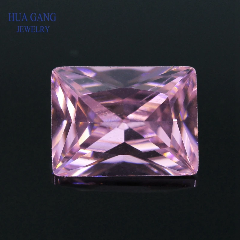 5A Rechthoek Cut Zirconia wit roze Gouden granaat amethist citroen Olijf Lavendel olijf Voor Sieraden Maat 2x3 ~ 4x8mm