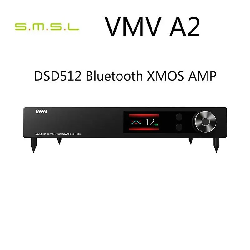 

SMSL VMV A2 High Resolution Power Amplifier 32bit 768KHZ DSD512 Bluetooth XMOS 200w Subwoofer Pre Output 2.1 Audio Power Amp