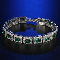 HUAMI New Design Bracelets & Bangles AAA Cubic Zircon Five Color Elegance Jewelry Bracelets For Woman Wedding Party Gift