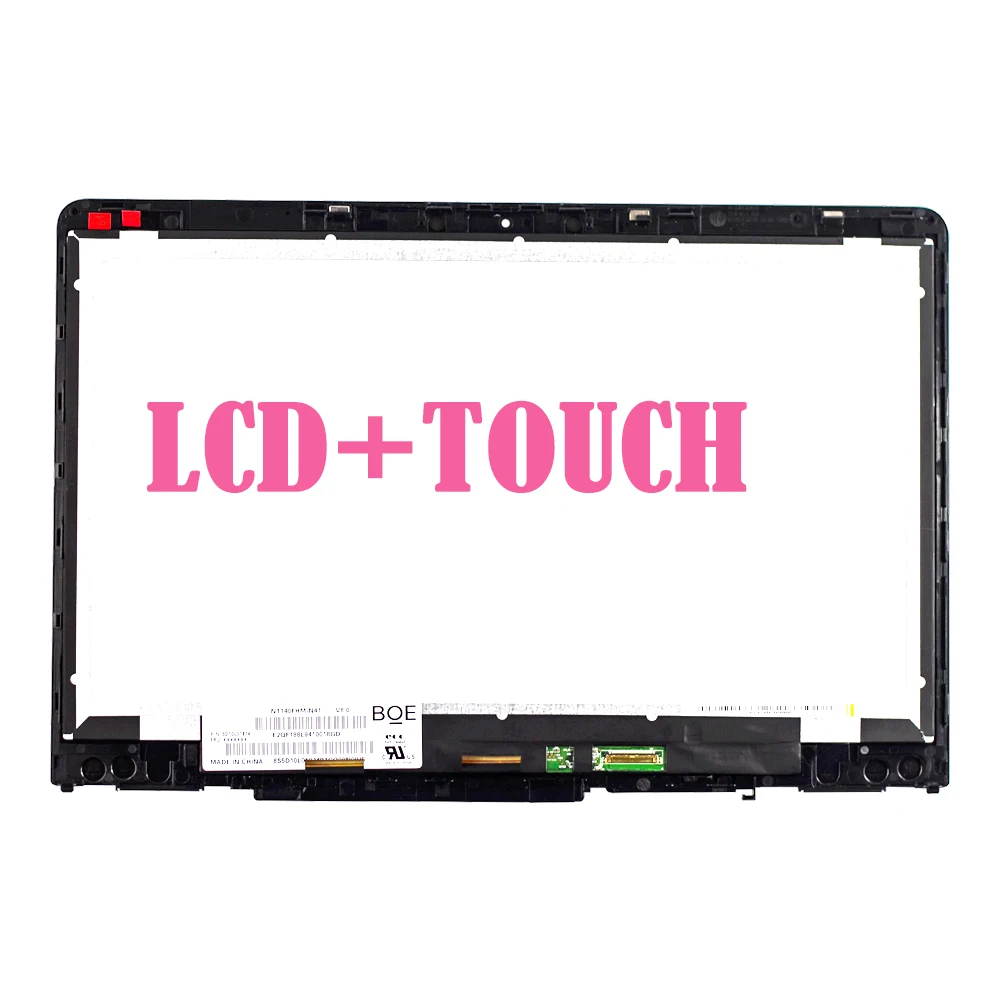 14 for for para hp pavilion x360 14-ba 14m-ba display lcd de toque digitador da tela de vidro display lcd assembléia com quadro e placa de toque