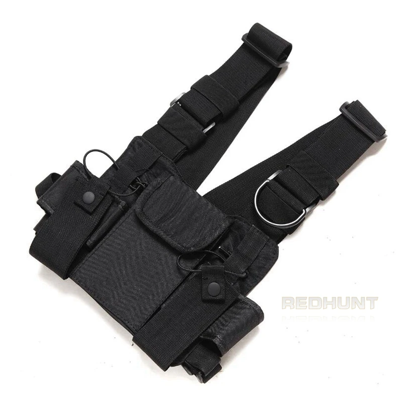 Universal Radio Harness Chest Rig Vest Two Way Radio Holster Holder for Men and Women Rescue Camping Hiking