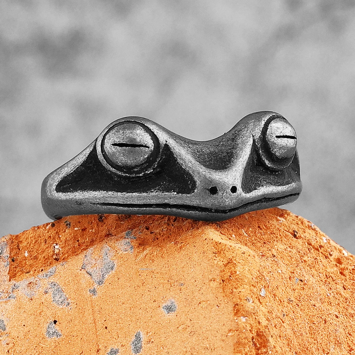 

Animal Frog Vintage Black Stainless Steel Mens Rings Punk Unique Cool for Male Boyfriend Biker Jewelry Creativity Gift Wholesale