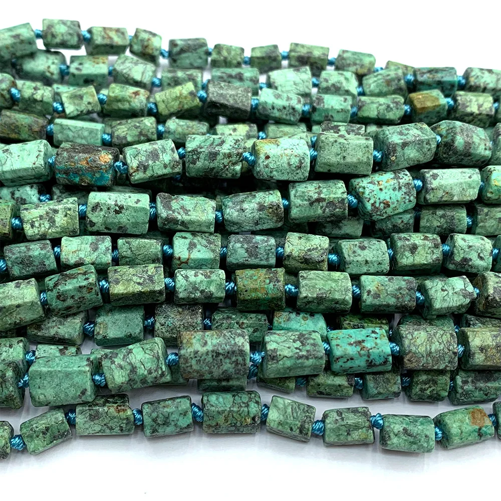 

2 Strands Turquoise Natural Gemstones DIY Raw Mineral Nugget Free Form Loose Rough Matte Beads Jewelry Design Making