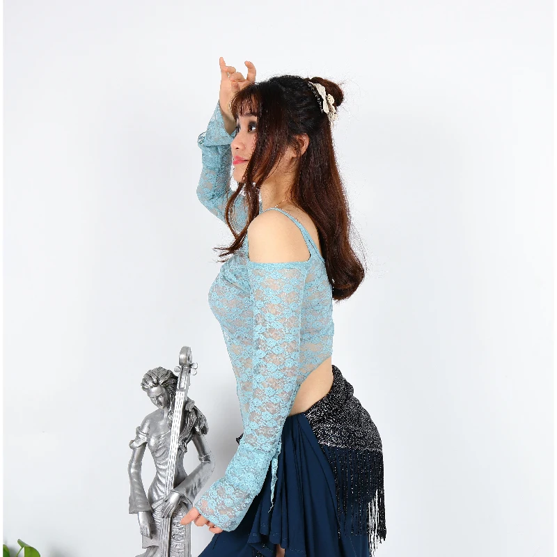 Sexy Lace Bellydance Top women Practice Gypsy clothing Dance DDY01