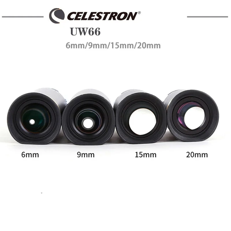 Celestron66degreesUltraWide telescope eyepiece parts uw6/9/15/20mm wide angle eyepiece astronomical telescope eyepiece 1.25 inch