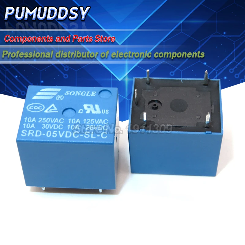 5PCS Relay SRD-05VDC-SL-C SRD-05VDC-SL SRD-05VDC SRD-05V relays 5PINS 5V DC High Quality