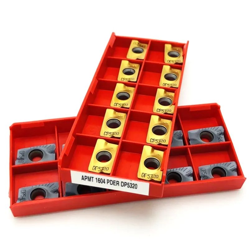 APMT1604 Pder DP5320 DP5420 Inserti in Metallo Duro Grande R0.8 Metallo Utensili di Tornitura Carburo di Tungsteno Fresatura Apmt 1604 Utensili da Taglio