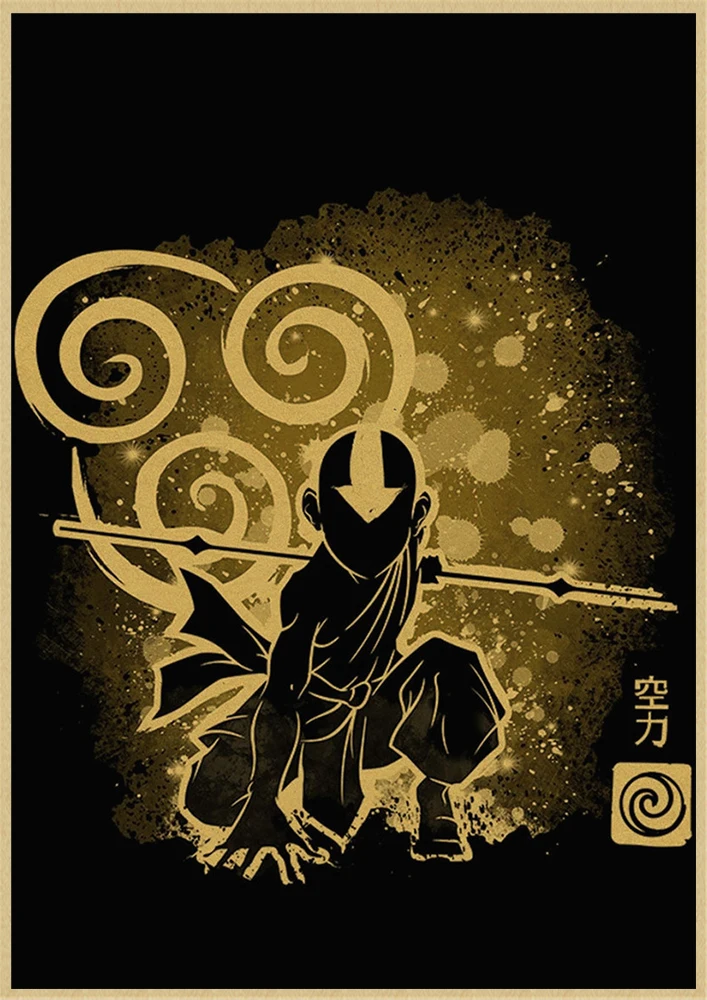 Avatar The Last Airbender Vintage kraft paper Posters and Prints Poster Wall Art Picture Home Decor