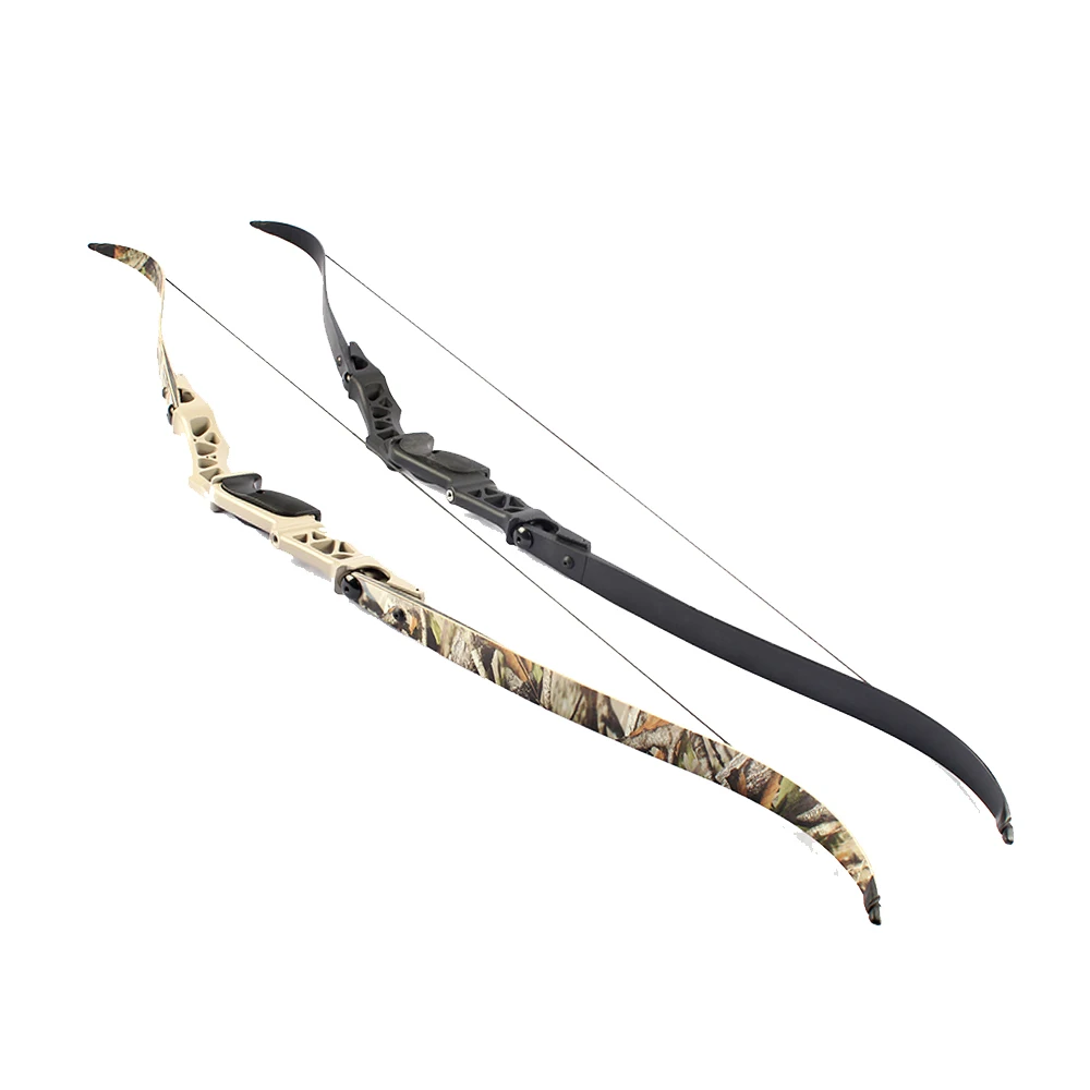 30-60 Lbs Black Camo/Right Hand 64 Inches Recurve Bow Takedown Bow For Archery Shooting Hunting Outdoor