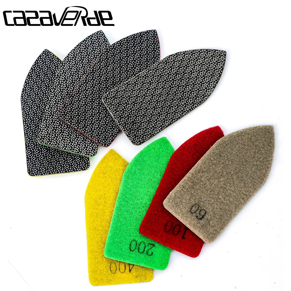 Arrow type 120*55mm Electroplated hand polishing pad for polishing glass stone,tiles,aluminum and iron steel