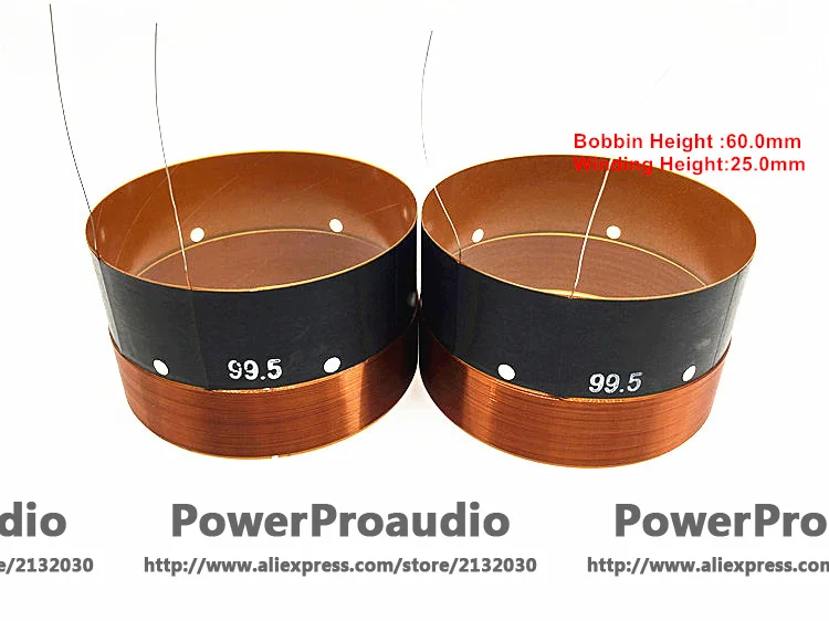 2 pcs High Quality 99.5mm woofer / loudspeaker / speaker voice coil