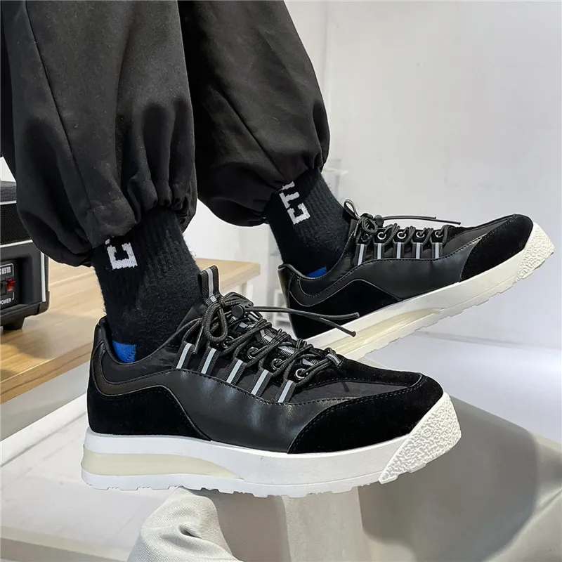 2021 New Casual Men Shoes Autumn Designer Sneakers Fashion Wild Breathable Skateboard Footwear Black Trainers Zapatos De Hombre