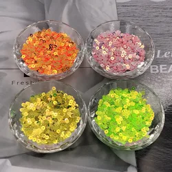 1000pcs 4mm paillettes allentate in PVC con paillettes dorate per artigianato Paillette decorazione per cucire accessori fai da te lentejuacao Para Coser