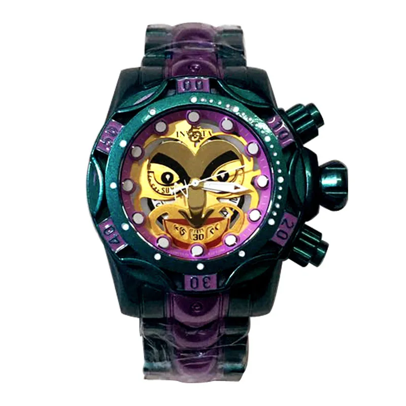 Nieuwe Europese En Amerikaanse Kleurrijke Clown Serie Mannen Quartz Horloge Paar Horloge Gift Souvenir Sieraden Luxe Horloge