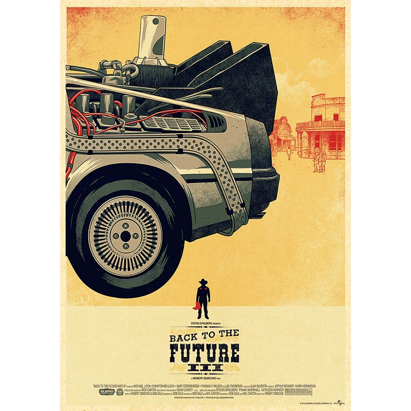 Classic Movie Poster Back To The Future Vintage Posters For Home Bar Living Decor Kraft Paper High Quality Wall Sticker