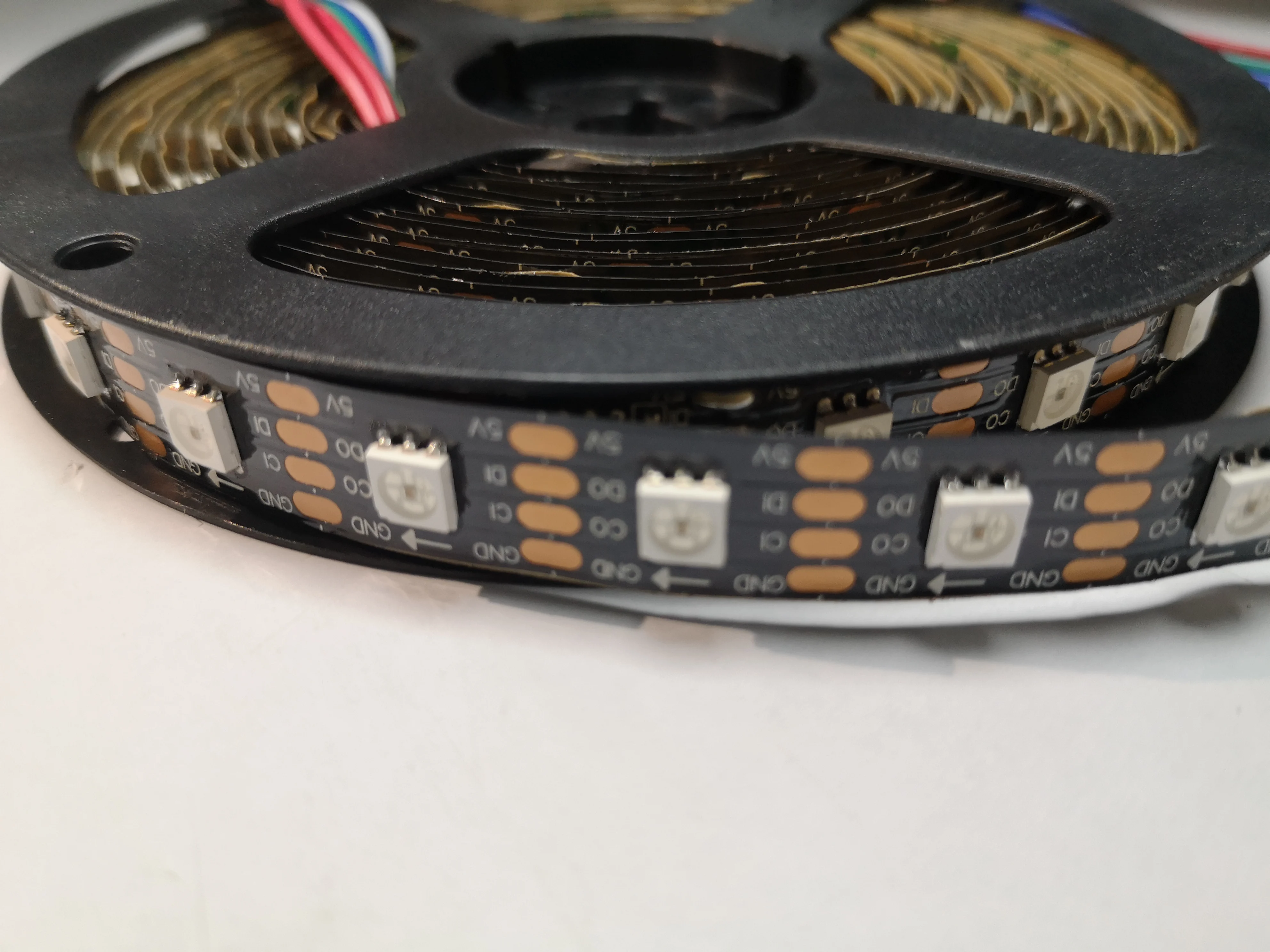 5m APA102 Smart Led Pixel Strip 30/60/144 Leds/pixels/m,IP30/IP65/IP67 DATA And CLOCK Seperately DC5V