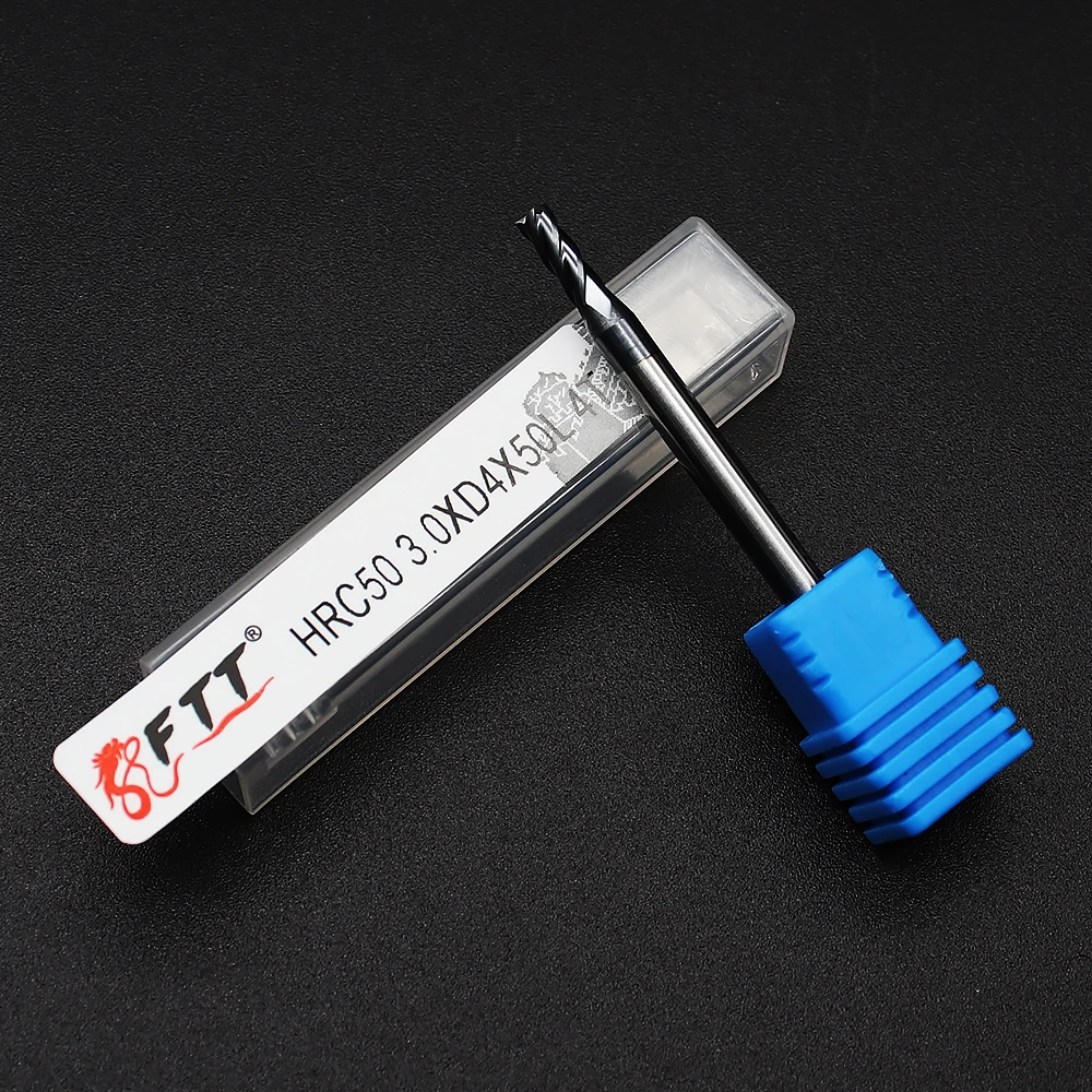 HRC50 3Mm 4ขลุ่ยเครื่องทังสเตนเหล็ก Endmills คาร์ไบด์เครื่องกัด Cnc EndMill เครื่องตัดเครื่องมือ