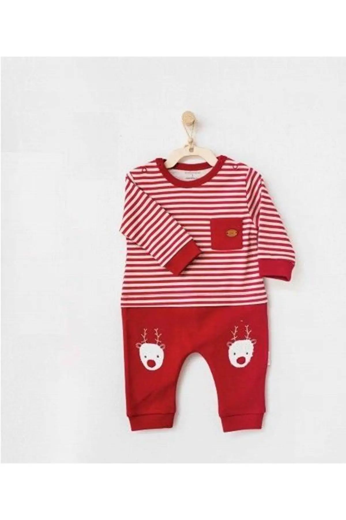 Andywawa AC21264 New Year Boys Baby Jumpsuit Burgundy