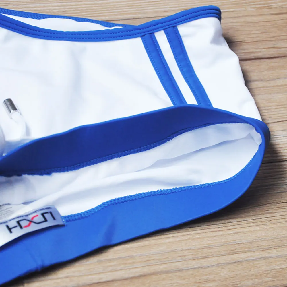 Trunk Swimwear Swim Pants Solid Stretch Outdoors Casual Bathing-Pants Brand Beach Swimming Drawstring Man Swimsuit Low-Waist