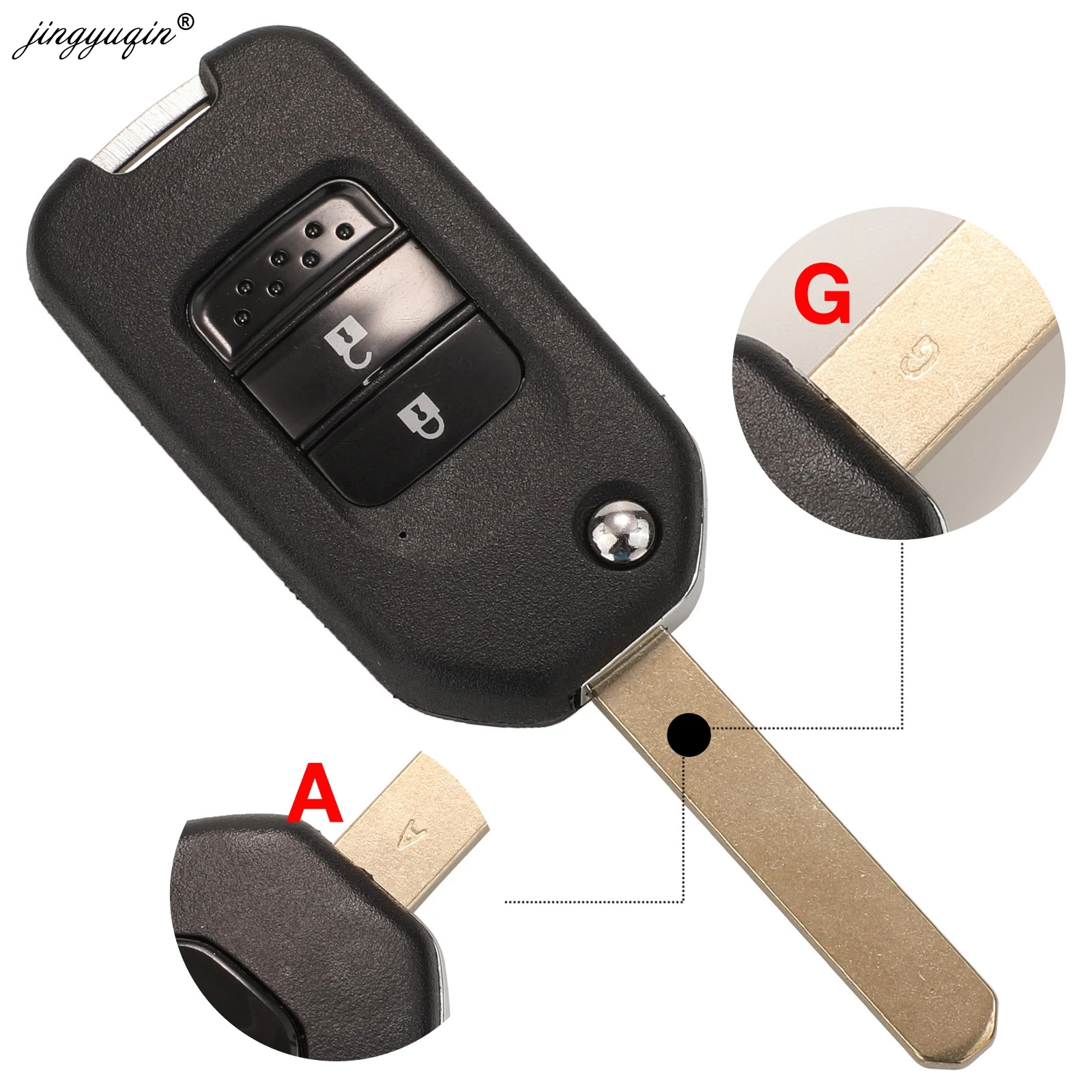 jingyuqin 2/3BTN Remote Key for Honda Civic Accord City CR-V Jazz XR-V Vezel HR-V FRV Spirior JADE 433MHz HLIK6-3T / TWB1G721