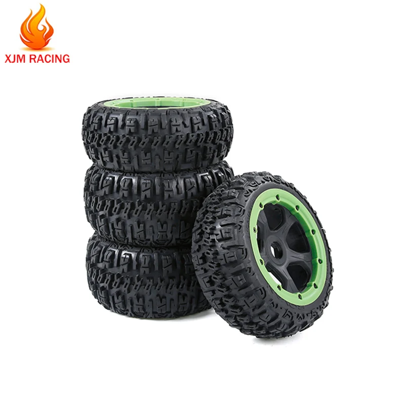 

Knobby Front and Rear Wheel Tire 4pcs/set for 1/5 HPI Rofun Rovan Kingmotor Mcd Gtb Racing Baja 5B SS Truck Rc Car Toys Parts