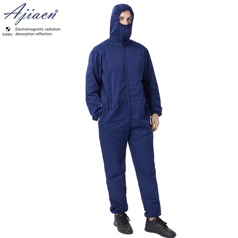 Genuine Electromagnetic radiation protective coveralls Electric welding, Electrical equipment maintenance EMF shielding clothing