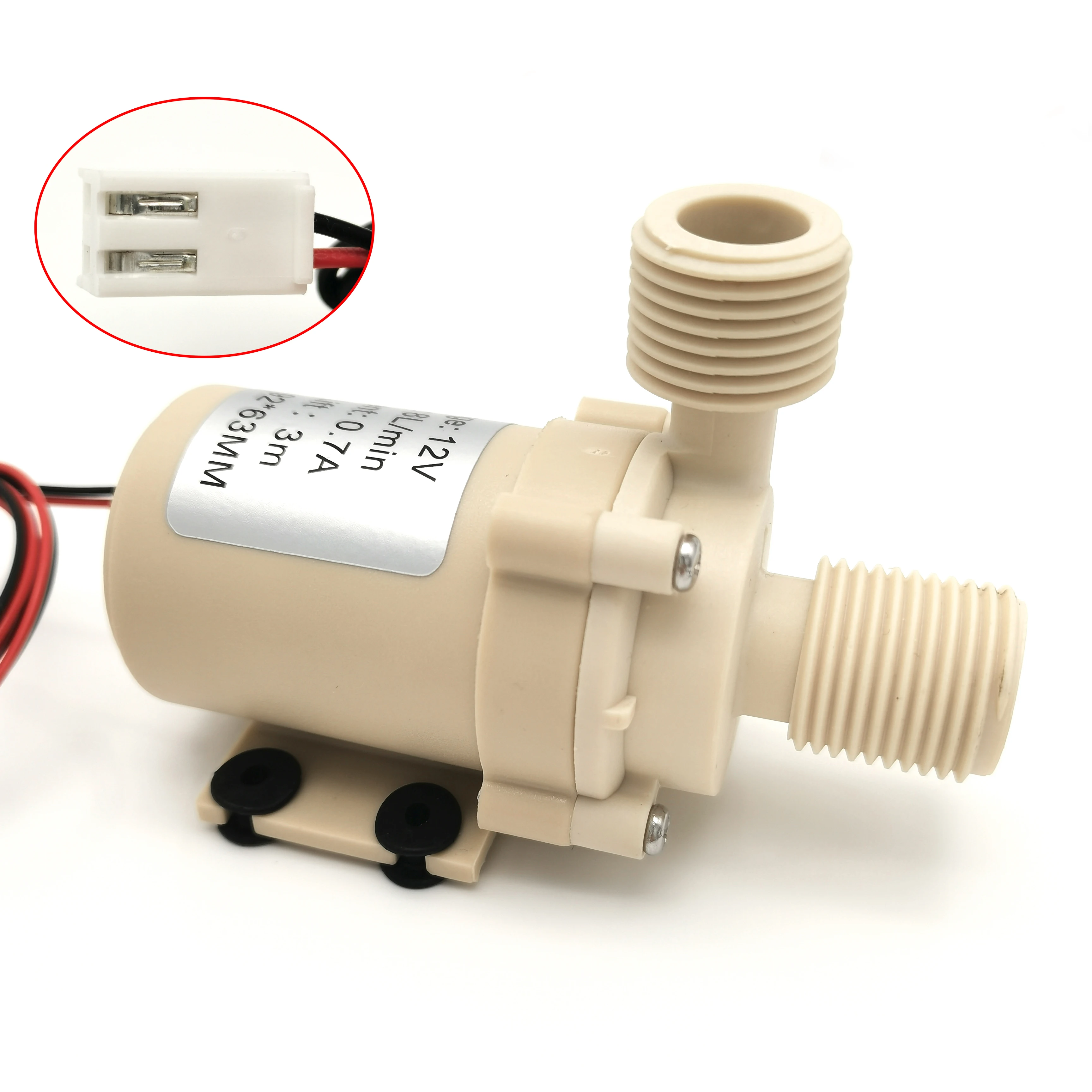 Food Grade DC 12V Water Pump Circulating High Temperature Resistant Brushless Pump Can Use in Hot Water