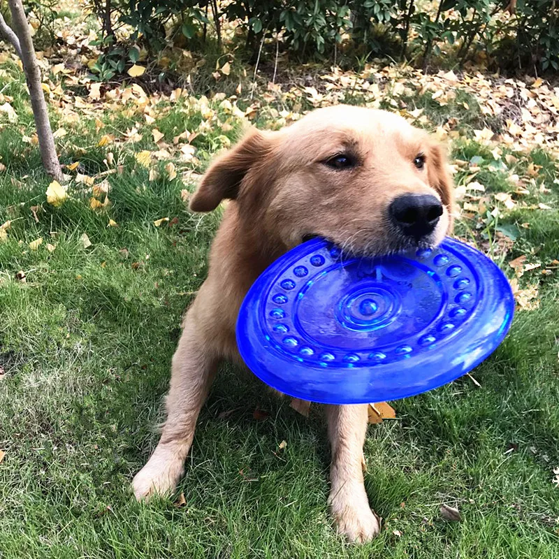 Lustige Gummi Haustier Hund Fliegende Scheiben Untertasse Spielzeug Kleine Mittelgroße Große Hund Welpen Agile Training Spielzeug Bissfest Fliegende Scheibe