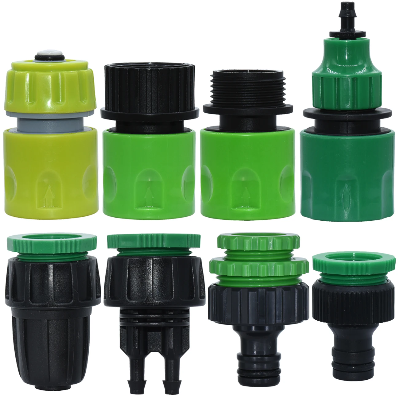 

Garden Tap Adapters Quick Connectors 1/2" 3/4" Drip Irrigation Water Splitters Female Thread Male Nipple Joint 1/4" Hose