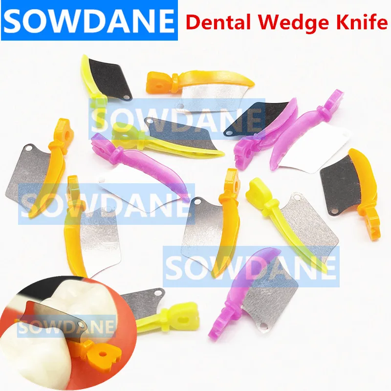 Dental prime teeth interproximal plastic wedge knife with protection dental steel matrix Dentist Teeth Whitening Materials Tool