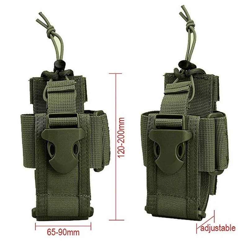 Taktische Molle Radio Pouch Walkie Talkie Holster Nylon Hüfttasche Gürteltasche Tasche Jagdzubehör – Detail 7