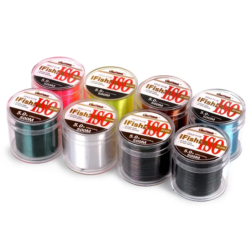 Nylon Fishing Line Lure 500m 1.0#-8.0# Wear Resistant Freshwater Saltwater