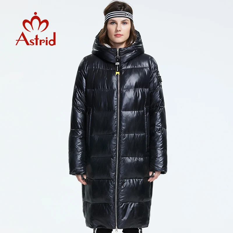 Astrid – veste longue en duvet pour femme, avec capuche, style tendance, couleur noire, nouvelle collection hiver 2022, AR-3037