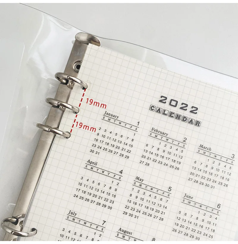 A5A6 Loose-leaf 2025 Calendar Divider And Baffle PP Transparent Matte Loose-leaf Universal Notebook Divider Accessories